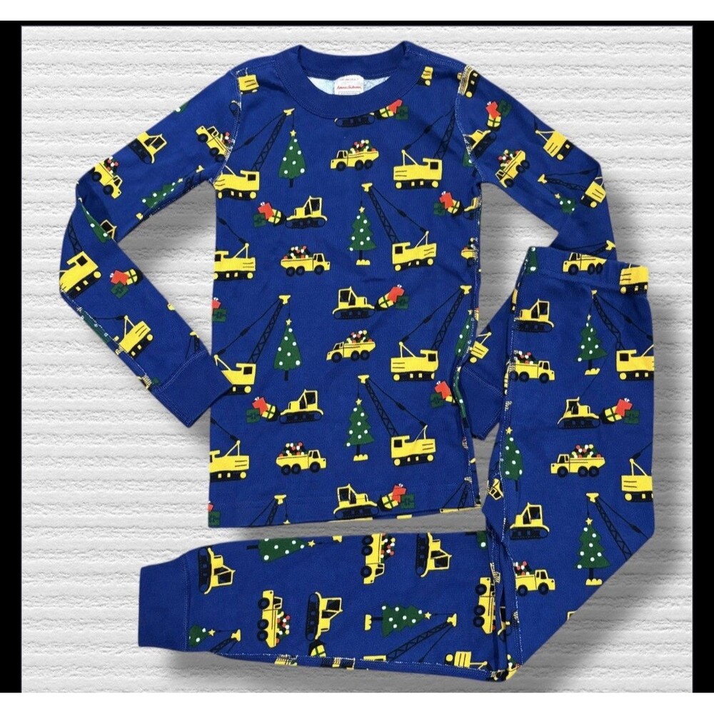 Hanna Andersson Christmas Construction Pajama Set